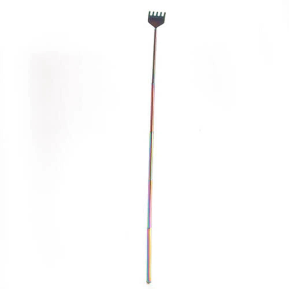 Beautiful Metallic Rainbow Luxury Calming Set Head Tickler Extendable Scratcher
