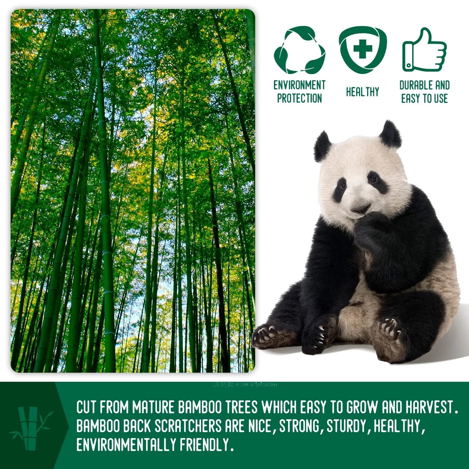 4x Rascador de espalda de madera de bambú, masajeador para aliviar la picazón