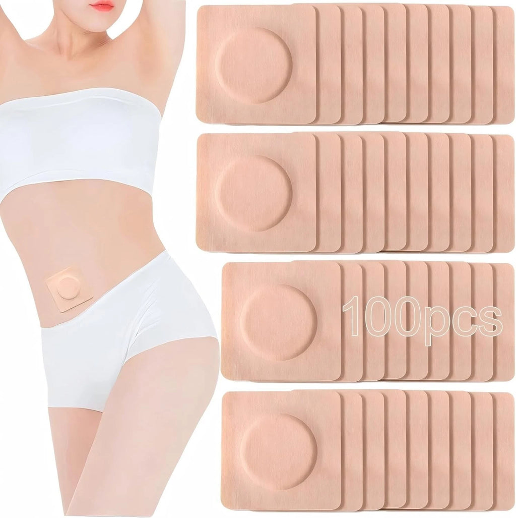 100 Pcs Castor Oil Wrap Pads, 2 Inch Self Adhesive Sleep Patches Pack for Bel...