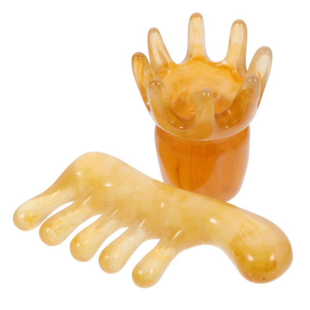 2 Pcs Scraping Comb Father Man Head Scalp Scratcher Hair Massager