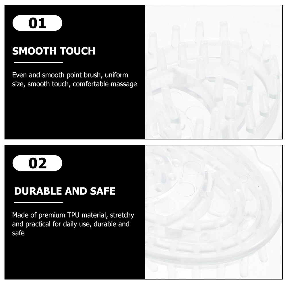 2 Pcs Shampoo Brush Travel Hair Scalp Massager Scratcher Scrubber