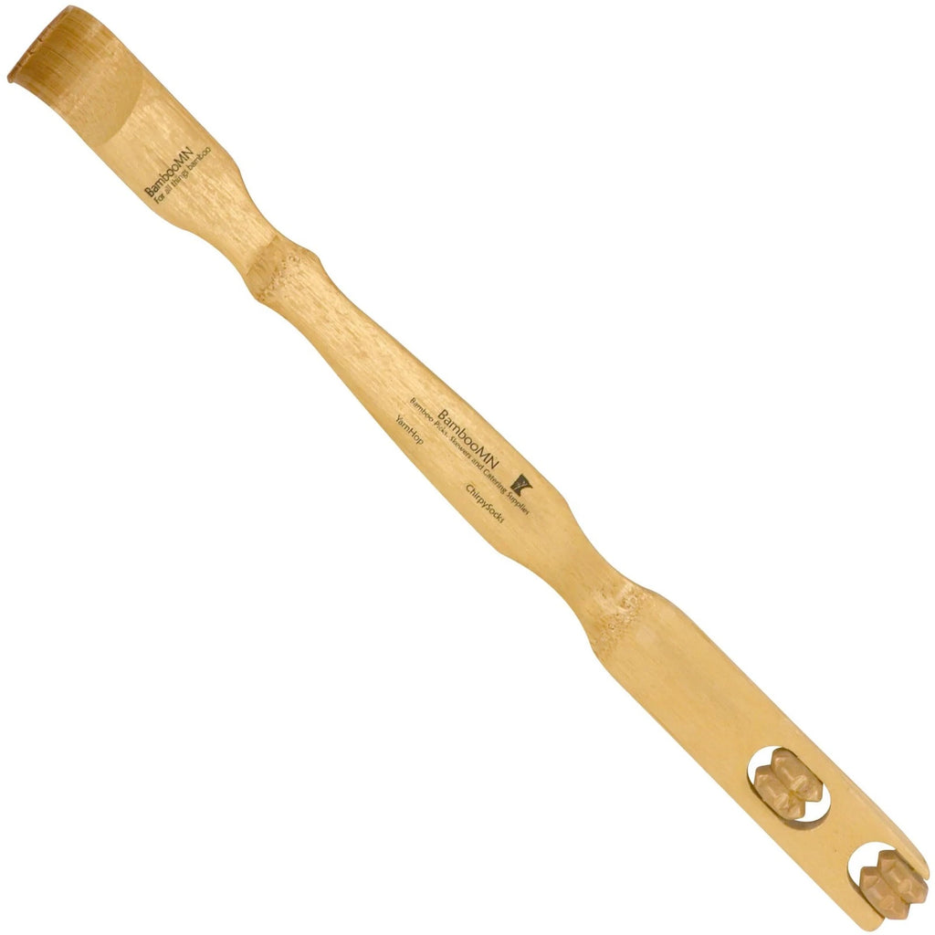 4 Pieces 17 Inch Bamboo Backscratcher Knobby Massage Roller Handle Plus Free ...