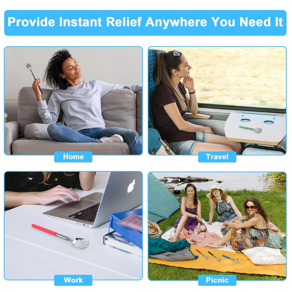 12 Pack Extendable Bear Claw Back Scratcher Bulk, Stocking Stuffers for Men W...