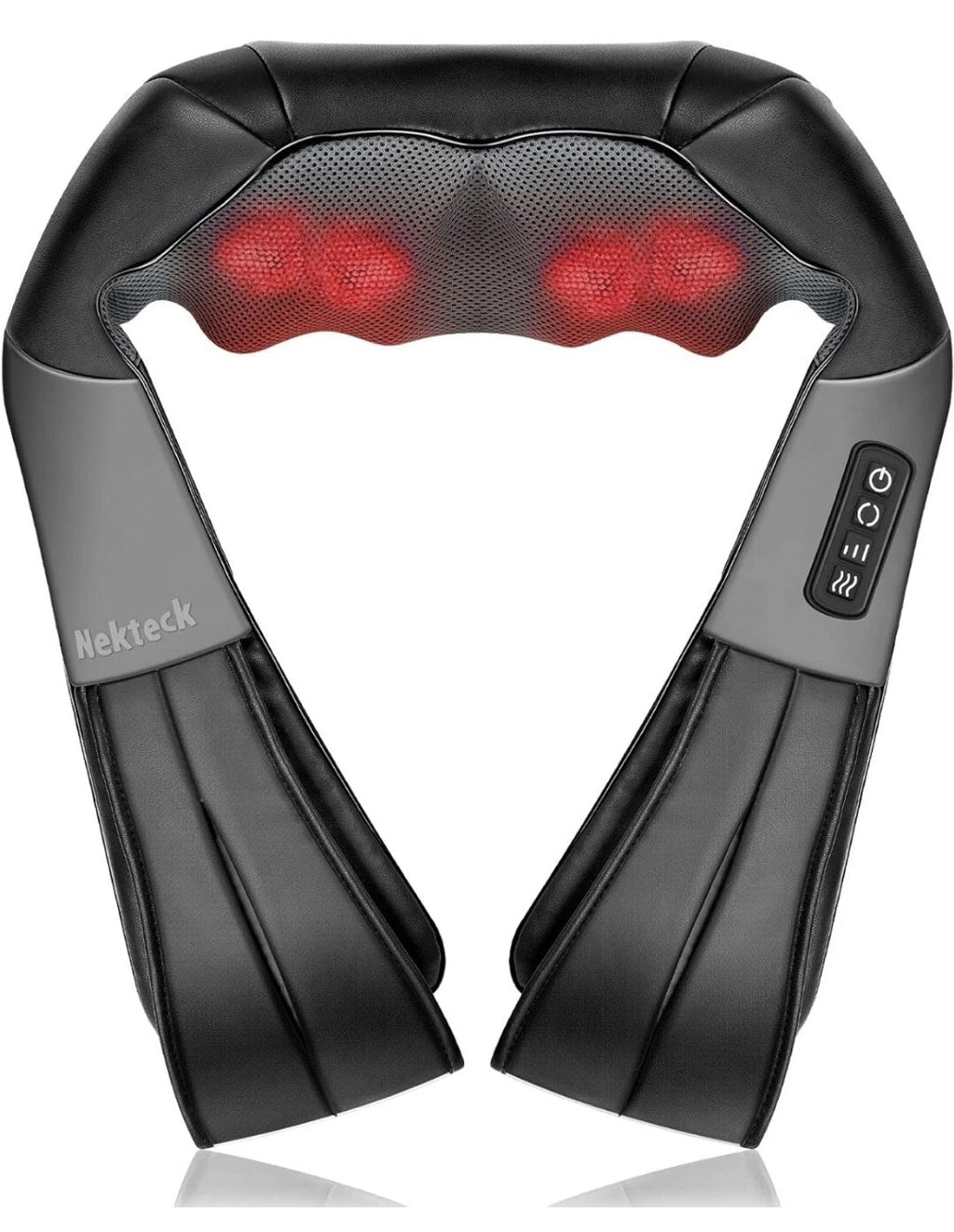 Nekteck Shiatsu Neck and Back Massager with Soothing Heat, Electric Deep Tissue