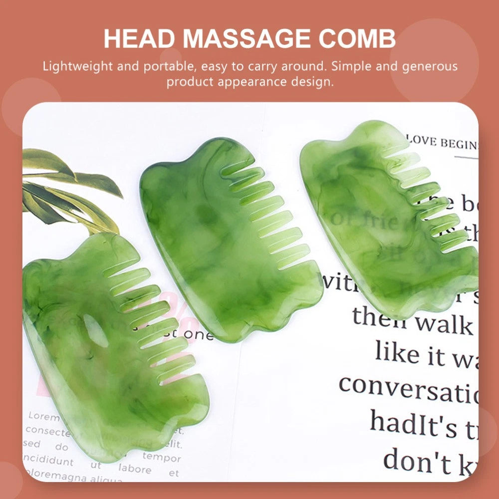 Set of 3 Massage Comb Scraping Board Scalp Head Massager Scratcher