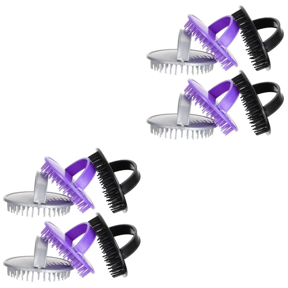 2 Pack Shampoo Brush Hair Stimulating Scalp Massager Men Miss Scratcher