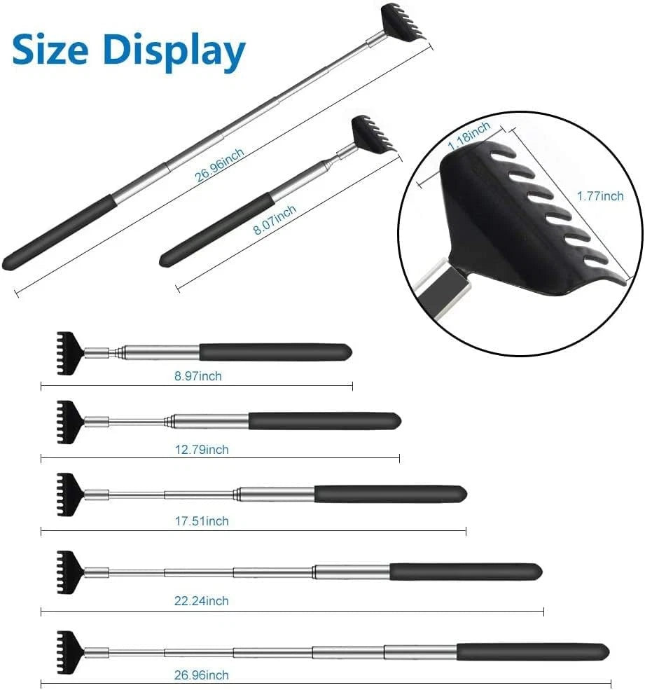 6 Pack Extendable Back Scratcher - Portable Telescoping Metal Back...