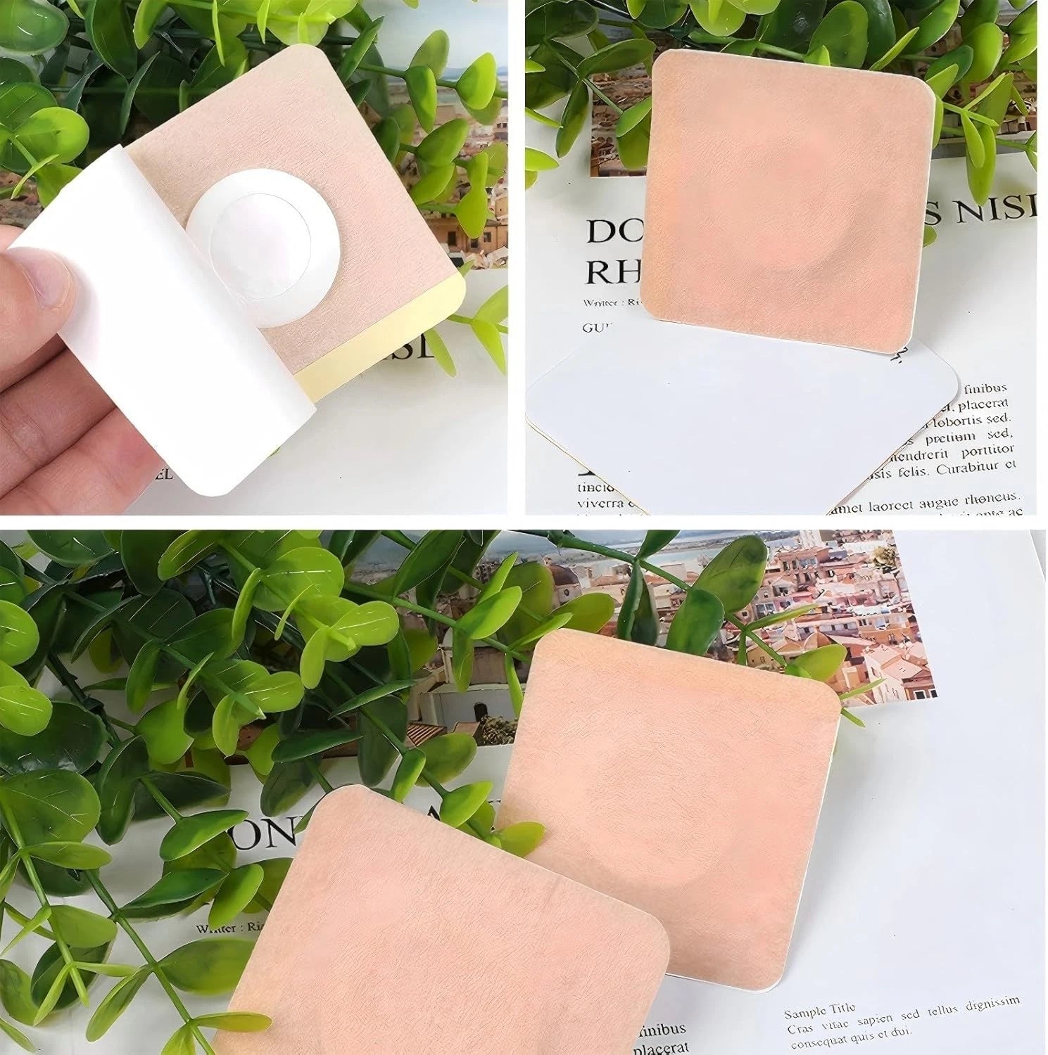 100 Pcs Castor Oil Wrap Pads, 2 Inch Self Adhesive Sleep Patches Pack for Bel...