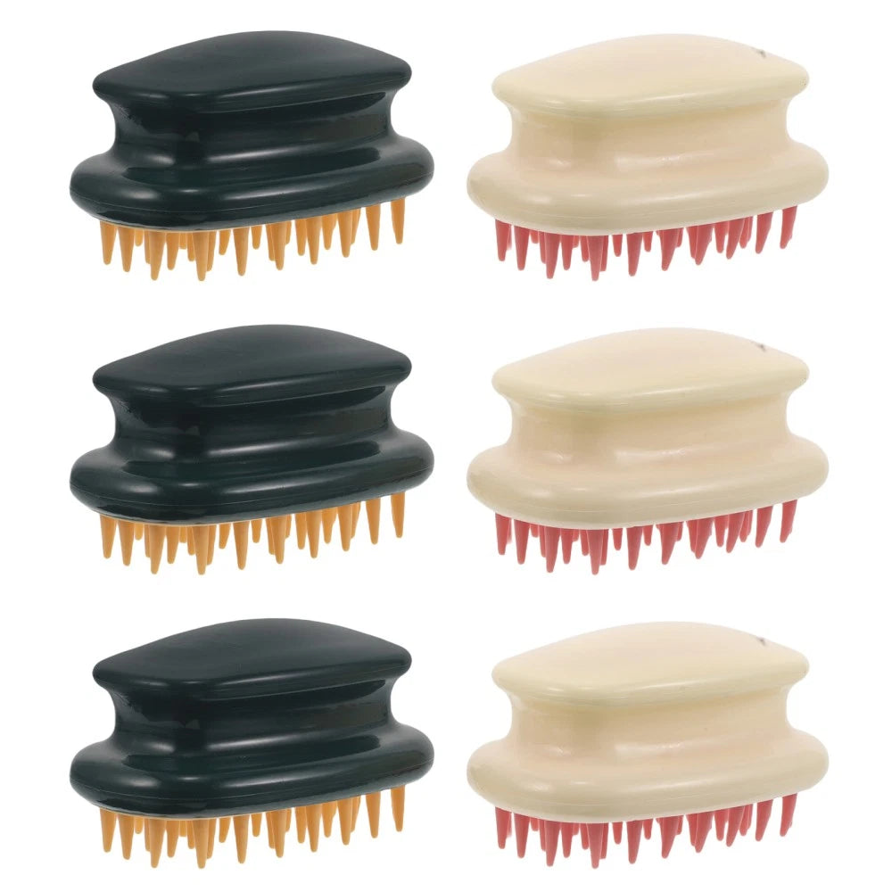 6 Pcs Massage Shampoo Miss Hair Scrubber for Shower Massagerhead Scratcher