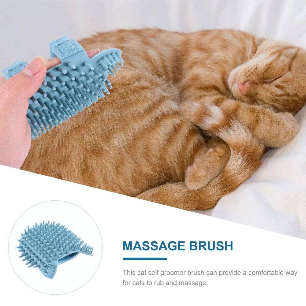 Corner Scratcher Silicone Massage Brush Bridegroom Cat Grooming Self-grooming
