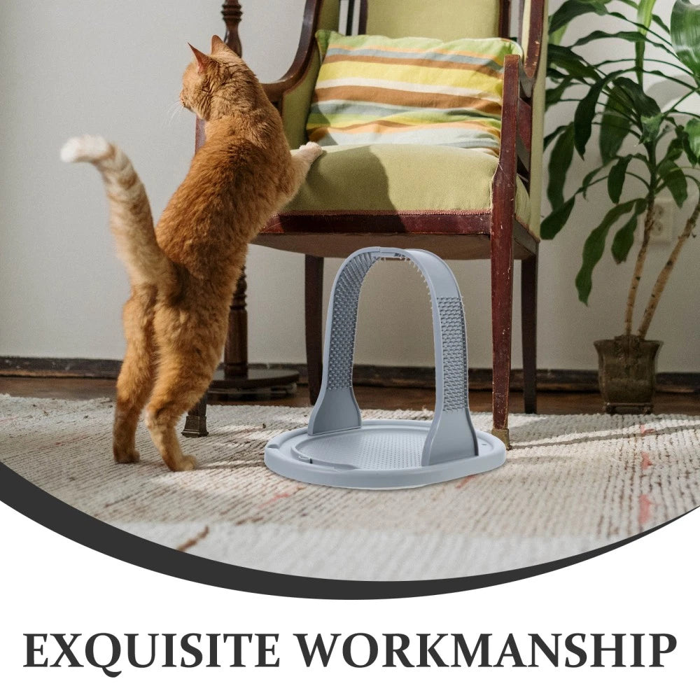 Arched Wool Rubbing Device Cat Self Grooming Massager for Cats Scratcher