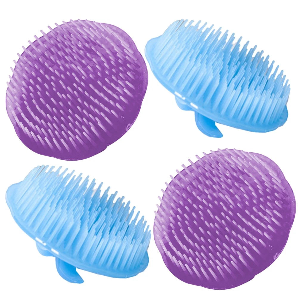 4 Pcs Shampoo Brush Man Head Scratcher for Dandruff Hair Scalp Massager