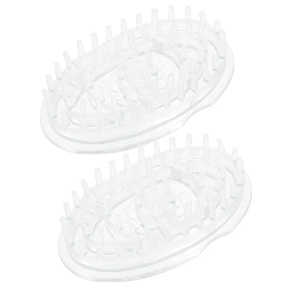 2 Pcs Shampoo Brush Hair Scalp Massager Travel Washing Scratcher
