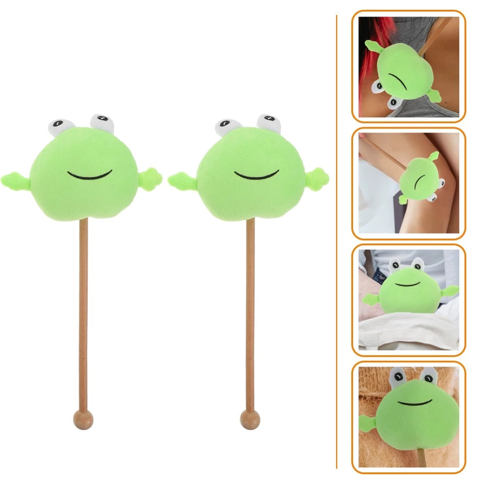 2 Pcs Knock Back Stick Child Scratcher Cartoon Massaging Bars Massage Hammers