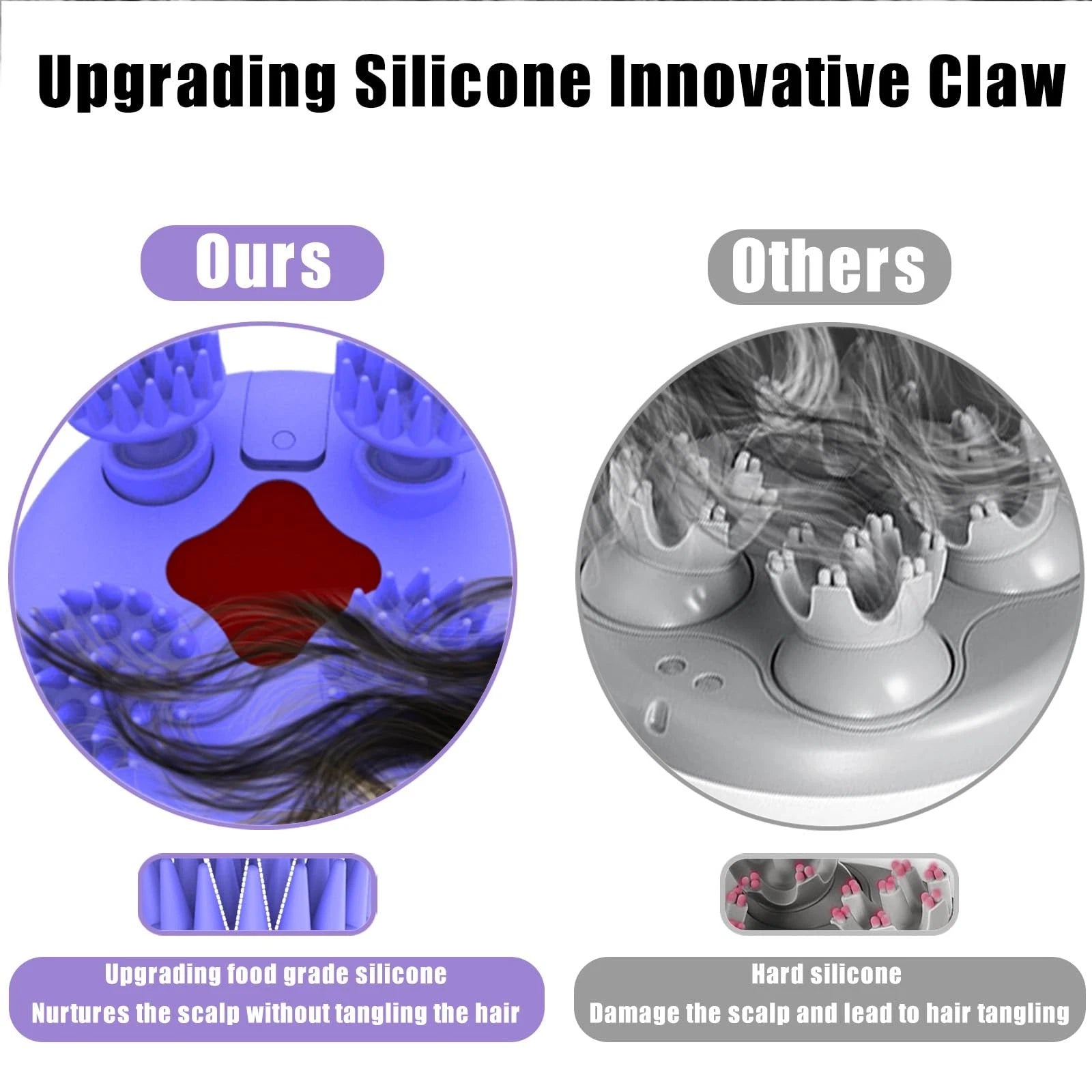 Scalp Massager Electric, Portable Scalp Massager Tool, Waterproof Head Massag...