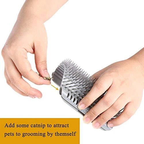 Cat Self Groomer Wall Side Corner Cat Massage Comb Grooming Brush for Cat Kitten