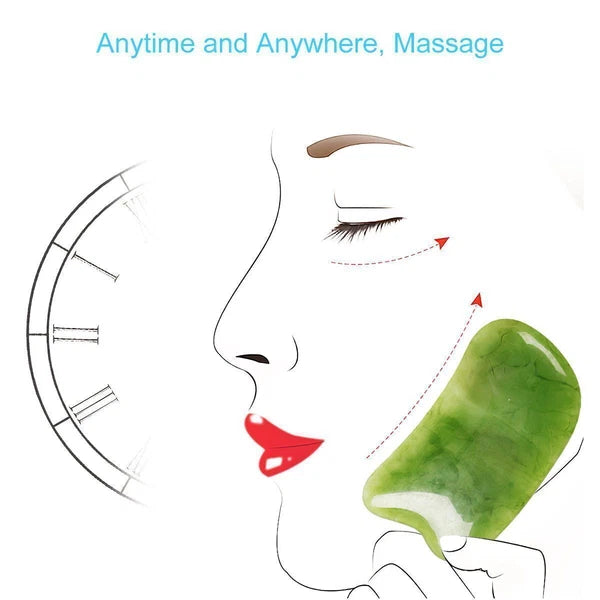 7PCS Gua Sha Natural Resin Quartz Stone Shape Facial Body Massage Board Tool USA