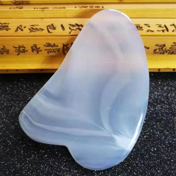 Natural Agate Jade Stone Scraping Gua Sha Massage Tool Guasha Board Fit Spa