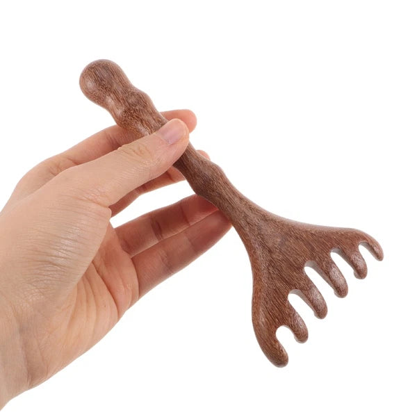 8 pcs Wide Tooth Head Massager Comb Wooden Gua Sha Tool Wood Hair Scratcher