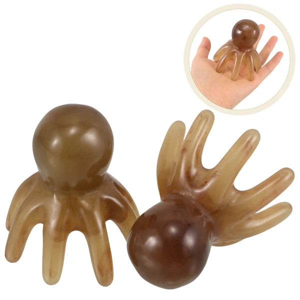 2 Pcs Eight Claw Comb Massage Electric Head Scratcher Relaxation Tool