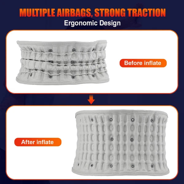 Inflatable Waist Heat Massager, Back Airbag Support Belt, Lumbar Protect Brace