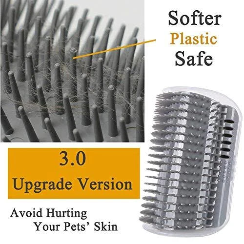 Cat Self Groomer Wall Side Corner Cat Massage Comb Grooming Brush for Cat Kitten