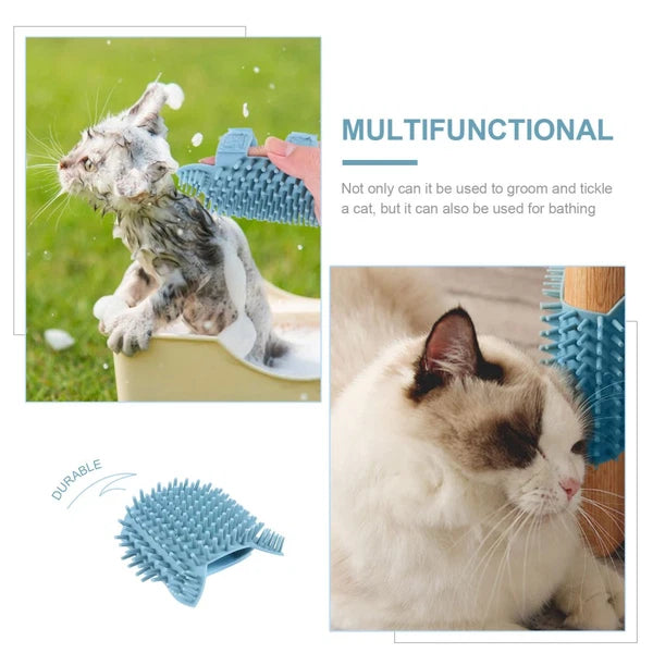Corner Scratcher Silicone Massage Brush Bridegroom Cat Grooming Self-grooming