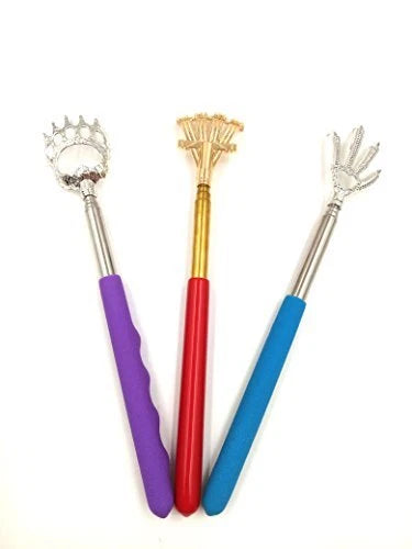 3 Pack Metal Extendable Telescopic Back Scratchers for Itch Relief