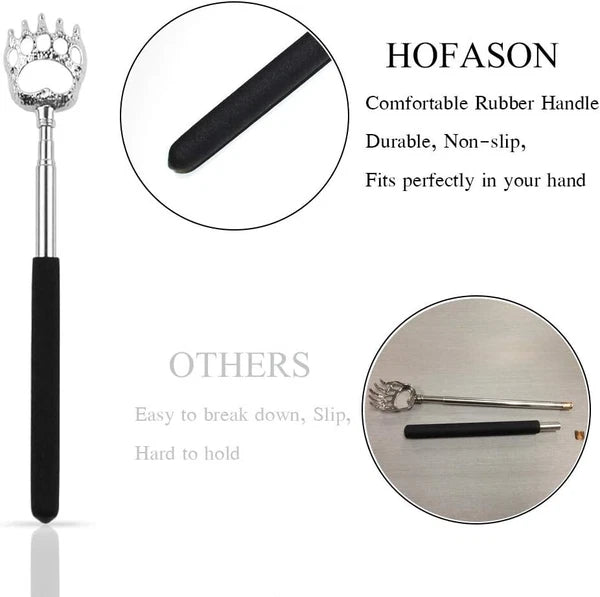 Telescopic Bear Claw Back Scratcher for Instant Relief - Portable and Durable