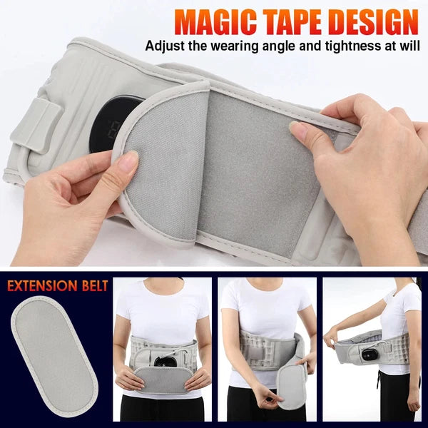 Inflatable Waist Heat Massager, Back Airbag Support Belt, Lumbar Protect Brace