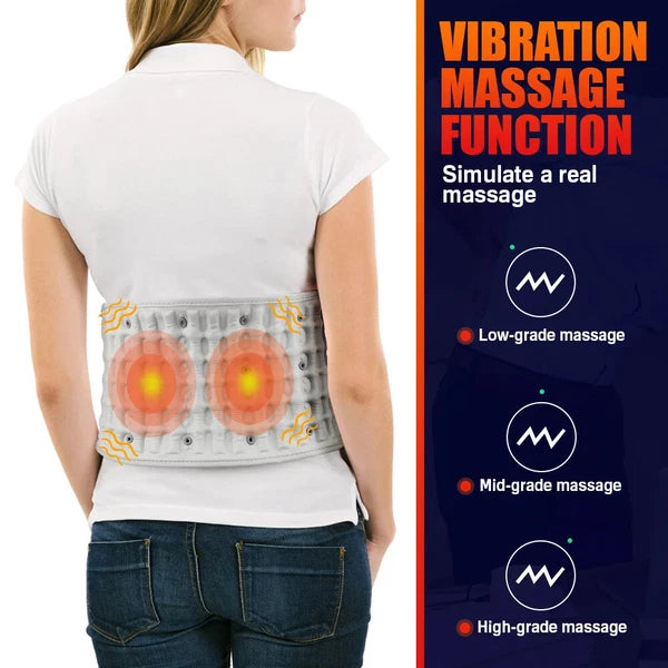 Inflatable Waist Heat Massager, Back Airbag Support Belt, Lumbar Protect Brace