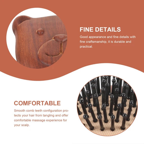 Bear Massage Comb Detangle and Brush Head Scratcher Scalp Massager