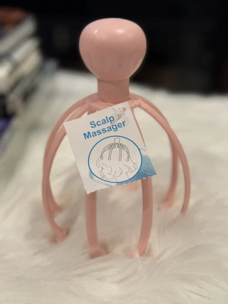 Head Massager/Scratcher, Massaging Scalp Help Relax, Calm Stress, w/ Steel Ball~