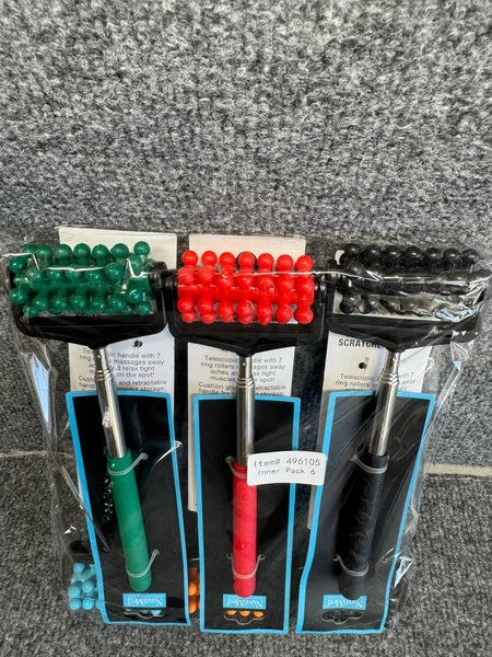BUNDLE! Multiple Packages of NUVOMED Adjustable Back Roller and Scratcher pcks 6