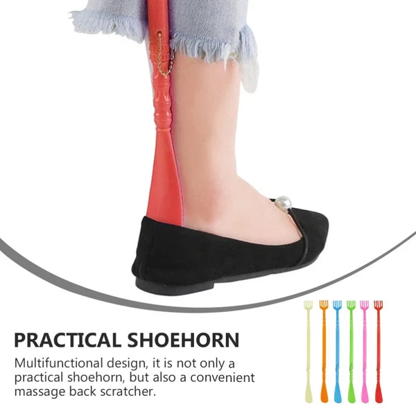 6 Pcs Massage Shoes Wearing Helper Scratcher Backscratcher Horn