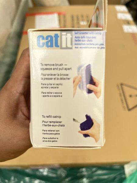 Cat Self Groomer Brush Wall Corner Grooming Brush Massage Hair Comb Scratcher 🥇