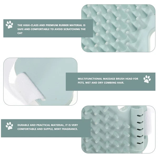 Funny Cat Toy Self-cleaning Scratcher Comb Grooming Brush Corner