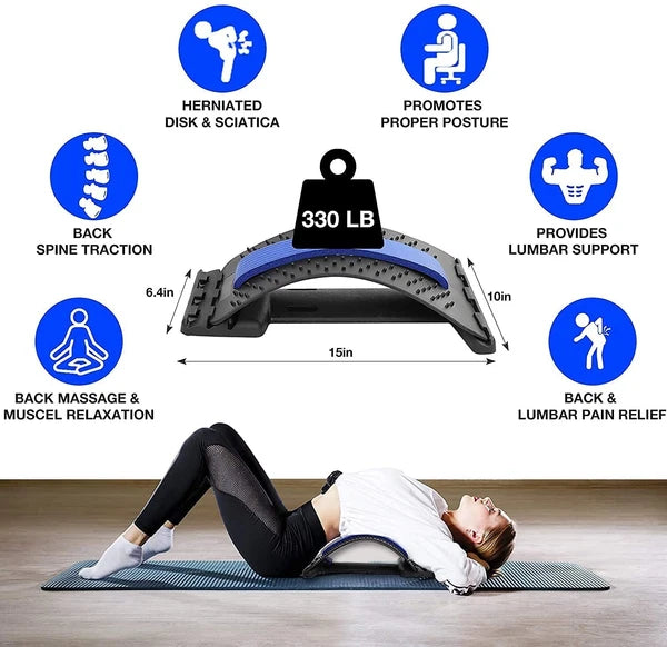Back Stretcher, Lumbar Back Pain Relief Device, Lower and Upper Back Spine Board