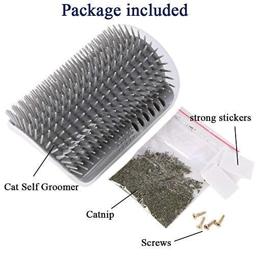 Cat Self Groomer Wall Side Corner Cat Massage Comb Grooming Brush for Cat Kitten