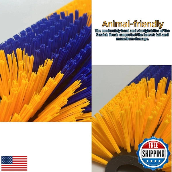 2PCS Livestock Scratching Brush, Goat Scratcher Brush Post with Cleaning Tool