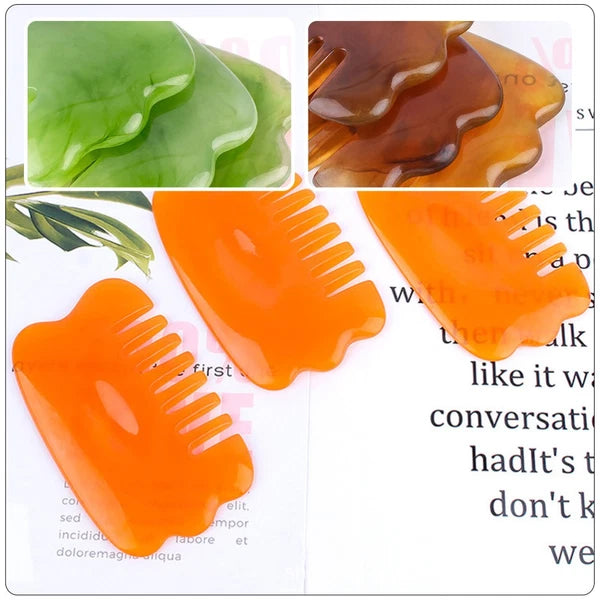 Set of 3 Massage Comb Scraping Board Scalp Head Massager Scratcher