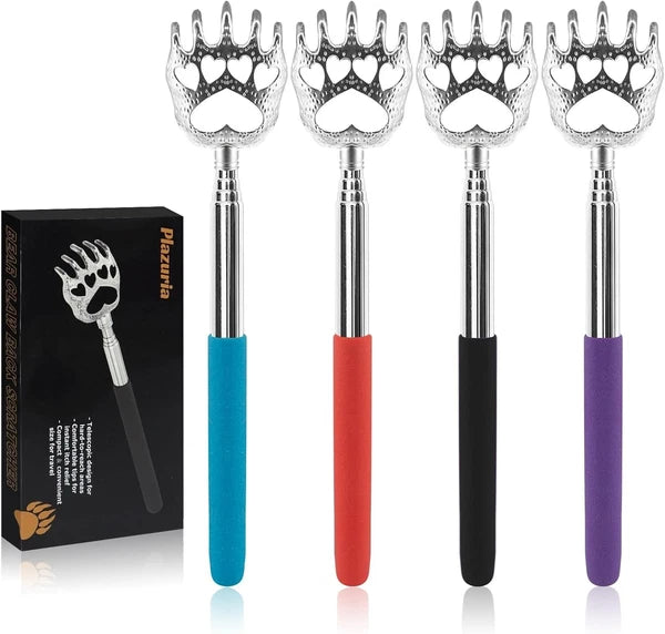 Vibrant 4-Pack Telescopic Back Scratchers – Effortless Itch Relief Anywhere