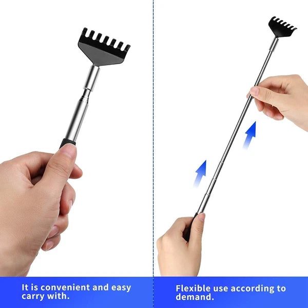 Luxury 2 Pack Extendable Back Scratchers with Soft Rubber Handle - Ideal Gift
