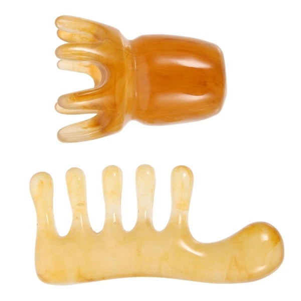 2 Pcs Scraping Comb Father Man Head Scalp Scratcher Hair Massager