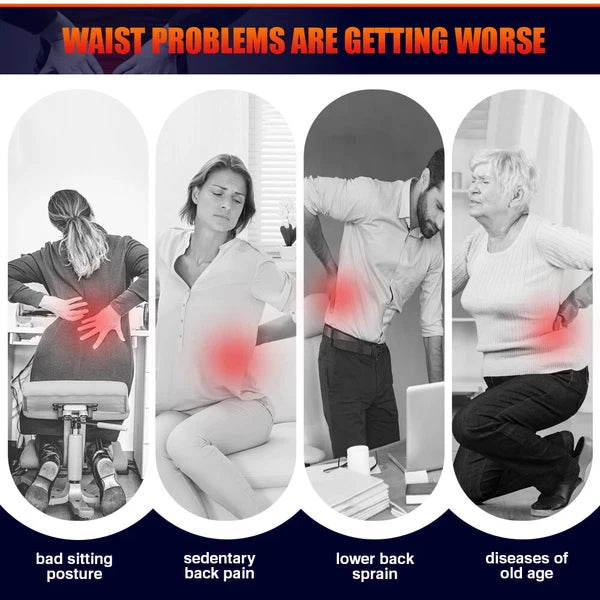 Inflatable Waist Heat Massager, Back Airbag Support Belt, Lumbar Protect Brace