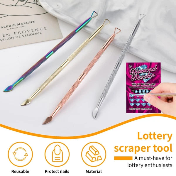 4 Pcs Metal Lottery Ticket Scratcher Tool Lotto Scratch Off Tool for Tickets