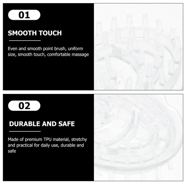 2 Pcs Shampoo Brush Hair Scalp Massager Travel Washing Scratcher