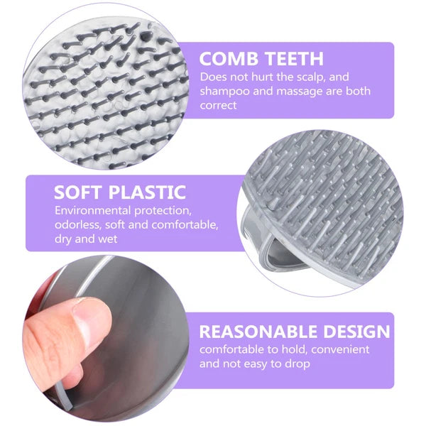 2 Pack Shampoo Brush Hair Stimulating Scalp Massager Men Miss Scratcher