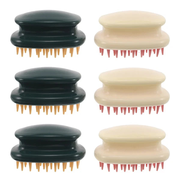 6 Pcs Massage Shampoo Miss Hair Scrubber for Shower Massagerhead Scratcher