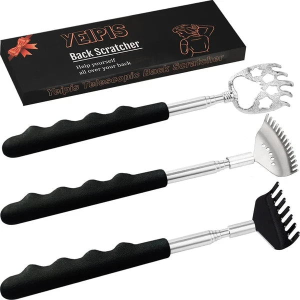 Durable Stainless Steel Back Scratcher Set - Ergonomic and Compact - Ideal Gifts